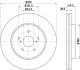 Тормозной диск перед. Lexus RX 03-08 3.0-3.5 (PRO) HELLA 8DD355114-981 (фото 1)