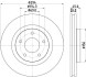 Тормозной диск перед. C4/Compass/Patriot/ASX/Outlander/4008 06- 1.6-3.6 (PRO) HELLA 8DD355115-911 (фото 1)