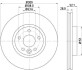 Гальмівний диск пер. Mondeo/Mondeo/S-Max 07-14 (PRO) HELLA 8DD355116-221 (фото 1)