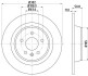 Гальмівний диск зад. Ford Mondeo IV 07- (302x11) HELLA 8DD355118-841 (фото 1)