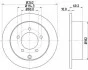 Гальмівний диск зад. Lancer 07- (PRO) HELLA 8DD355119-181 (фото 1)