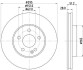 Диск гальмівний перед Mercedes W246 B-KLASA 11- HELLA 8DD 355 119-591 (фото 1)