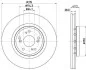 Диск гальмівний Honda CR-V 16D/22D/24 0112- HELLA 8DD 355 125-321 (фото 1)
