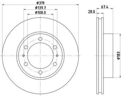 Диск гальмівний з покриттям PRO; передн HELLA 8DD355126771
