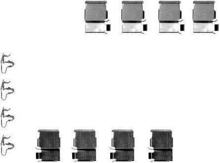 Ремкомплект колодок гальмівних HELLA 8DZ355202371