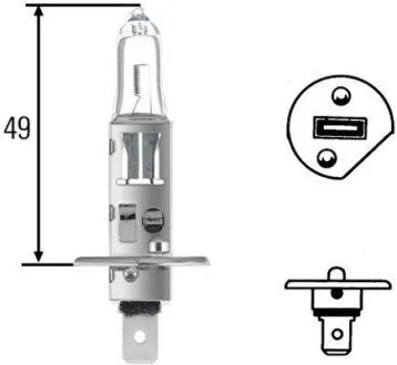 Автолампа Behr Standard H1 P14, 5s 55 W прозора HELLA 8GH002089131