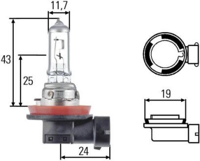 Автолампа Behr Heavy Duty H11 PGJ19-2 70 W прозора HELLA 8GH008358241