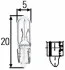 Лампа розжарювання, W1,2W 24V 1,2W W 2 x 4,6d HELLA 8GP002 095-241 (фото 1)