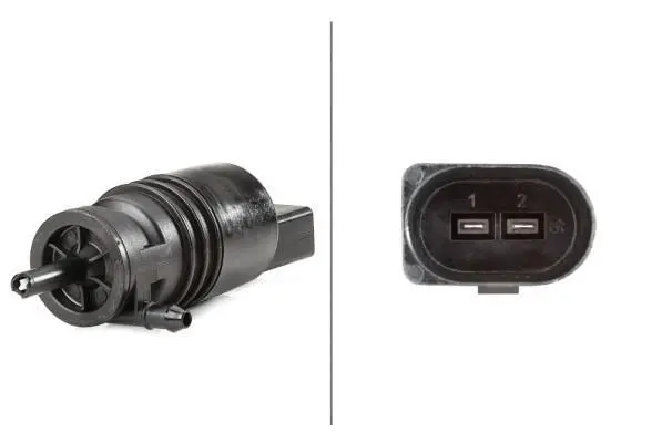 Насос бачка омивача HONDA Civic 5D 05-12; NISSAN Navara D40 05-15; OPEL Astra J 10-15, Insignia 17-22, Karl 15-19; CHEVROLET Cruze 09-17, Volt 10-15, Malibu 12-15, Aveo T300 12-17; SUZUKI Swift 10-17 HELLA 8TW006848-131 (фото 1)