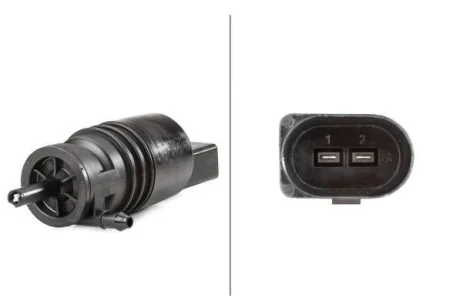 Насос бачка омивача HONDA Civic 5D 05-12; NISSAN Navara D40 05-15; OPEL Astra J 10-15, Insignia 17-22, Karl 15-19; CHEVROLET Cruze 09-17, Volt 10-15, Malibu 12-15, Aveo T300 12-17; SUZUKI Swift 10-17 HELLA 8TW006848-131