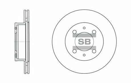 Диск тормозной Hi-Q (SANGSIN) SD1010