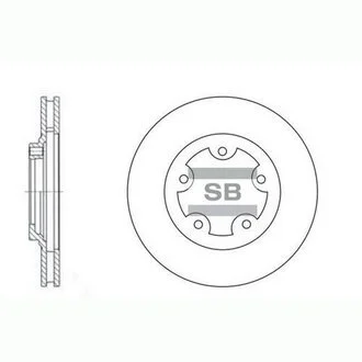Диск гальмівний HYUNDAI STAREX LIVERO 96-00 передн. (SANGSIN) Hi-Q (SANGSIN) SD1029