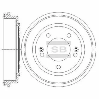 Гальмівний барабан Hi-Q (SANGSIN) SD1097