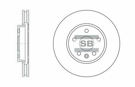 Тормозной диск передний Hi-Q (SANGSIN) SD3031