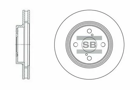Фото тормозной диск передний Hi-Q (SANGSIN) SD4006 Тормозной диск передний Hi-Q (SANGSIN) SD4006
