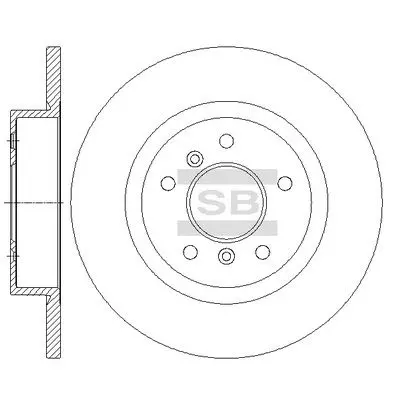 Диск гальмівний (кратно 2) задній Nissan Qashqai J11 (13-) (D=289.5mm) HI-Q Hi-Q (SANGSIN) SD4252 (фото 1)