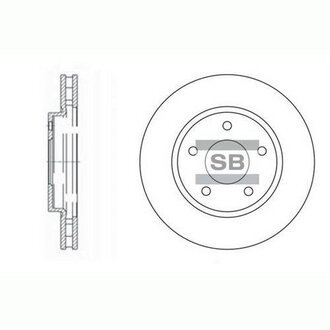 Тормозной диск передний Hi-Q (SANGSIN) SD4315 (фото 1)