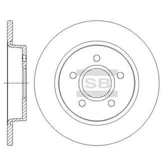 Гальмівний диск задній HQ Hi-Q (SANGSIN) SD5303