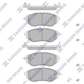 Колодки гальмові дискові передні Hi-Q (SANGSIN) SP1534
