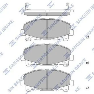 Тормозные колодки дисковые передние Hi-Q (SANGSIN) SP1606