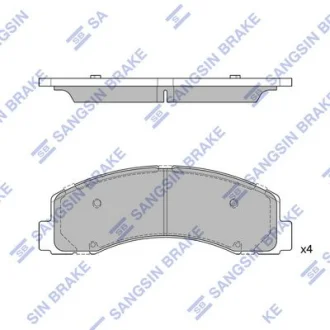 Колодки гальмівні передні Ford F-150 (-18), Expedition (20-), Lincoln Navigator (20-) HI-Q Hi-Q (SANGSIN) SP1624A