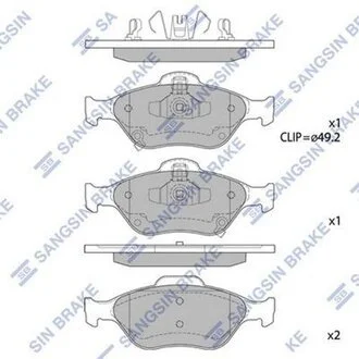 Тормозные колодки дисковые передние Hi-Q (SANGSIN) SP1631