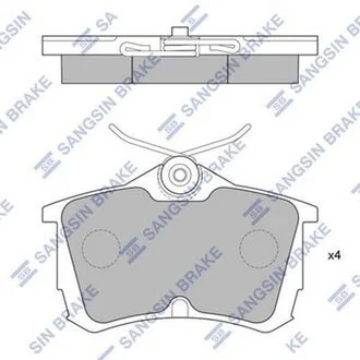 Тормозные колодки дисковые задние Hi-Q (SANGSIN) SP1635