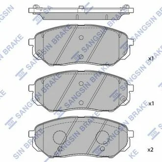Колодки гальмові дискові передні Hi-Q (SANGSIN) SP1690