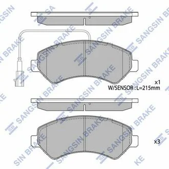 Колодки гальмові дискові передні Hi-Q (SANGSIN) SP1716A