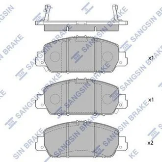 Тормозные колодки дисковые передние Hi-Q (SANGSIN) SP1779