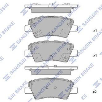 Колодки гальмівні дискові Hi-Q (SANGSIN) SP1851