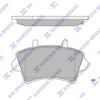 Колодки тормозные передние Renault Master II (JD) (00-) Hi-Q (SANGSIN) SP1894