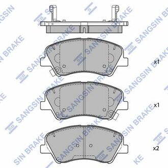 Комплект гальмівних колодок з 4 шт. дисків Hi-Q (SANGSIN) SP1901