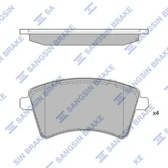 Комплект гальмівних колодок HQ Hi-Q (SANGSIN) SP4059