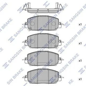 Комплект гальмівних колодок з 4 шт. дисків Hi-Q (SANGSIN) SP4176