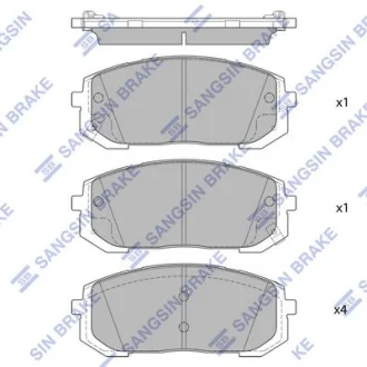 Колодки гальмівні передні Hi-Q (SANGSIN) SP4334