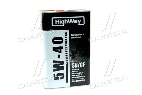Масло моторн. 5W-40 SN/CF (Канистра 4л) HighWay 10028 (фото 1)