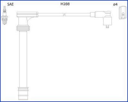 Комплект проводів запалювання HITACHI 134518 (фото 1)