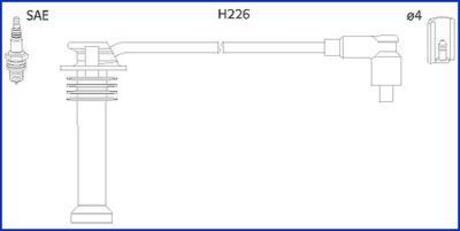 Комплект кабелів запалювання HITACHI 134672 (фото 1)
