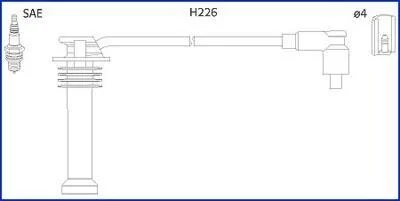 Комплект кабелів запалювання HITACHI 134672