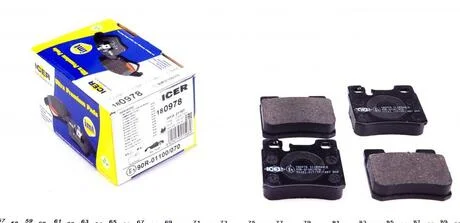 Колодки тормозные ICER 180978