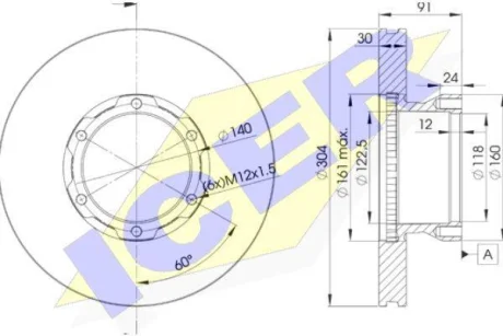 Диск гальмівний ICER 78BD4240-1