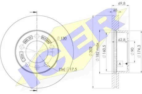 Диск тормозной ICER 78BD8766-2
