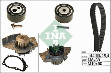 Комплект водяного насоса / зубчатого ремня INA 530047430