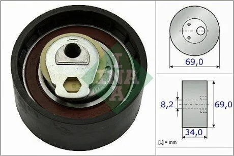 Ролик натяж. ГРМ Ducato/Daily 2.3 JTD 02>06 INA 531 0505 10