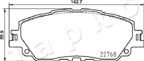 Колодки гальмівні передні Toyota Camry 25 Hybrid (17 -), RAV 4 (18 -)/Lexus ES, UX (18-) J JAPKO 502026