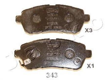Колодки гальмівні дискові Mazda 2 1.3 (07-15),Mazda 2 1.3 (10-15),Mazda 2 1.4 (JAPKO 50343
