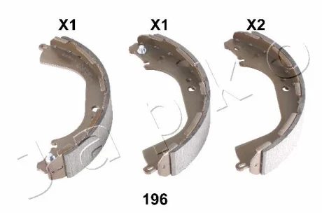 Колодки гальмівні задні барабанні Nissan Navara D22 (98-) JAPKO 55196