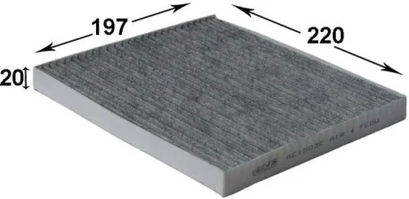 Фильтр воздушный кондиционера (салона) JS ASAKASHI AC1503C