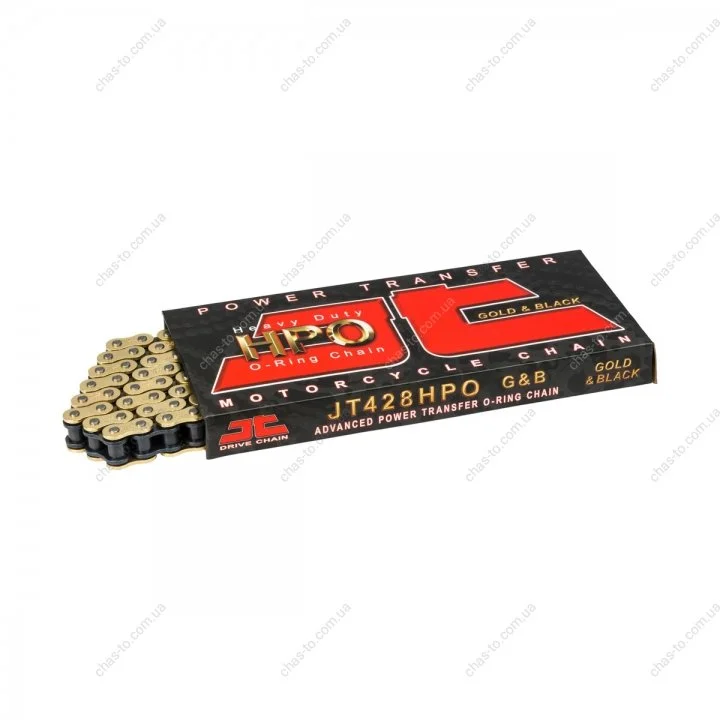Приводная цепь 428 HPO Gold & Black JT MOTO JTC428HPOGB136SL (фото 1)